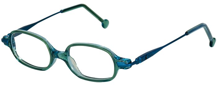 Felix Kinder-Metallbrille (Felix 8046 02 :-) grün aqua/blau 40-15) Kinder-Metallbrille aus der Kollektion 'Felix'