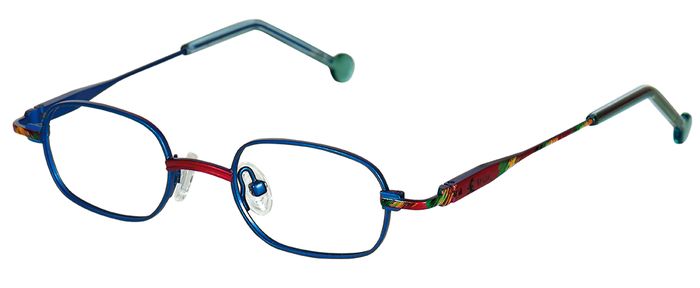 Felix Kinder-Metallbrille (Felix 8047 5027 :-) blau/rot 37-17) Kinder-Metallbrille aus der Kollektion 'Felix'