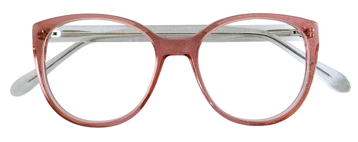 H3INZ Unisex-Kunststoffbrille (H3INZ 9115 Stadthafen 7080 rosa glitzer 51-16) Unisex-Kunststoffbrille aus der Kollektion 'H3INZ'