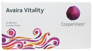 Cooper Vision Avaira Vitality (Cooper Vision, 6er-Pack) Silikon-Hydrogel-Linse für den monatlichen Austausch. Für täglich längere Tragezeiten geeignet.

- hoher Tragekomfort durch weiches und flexibles Material
- integrierter UV-Blocker
- Natürliche, gleichmäßige Benetzung

Material: fanfilcon A
Wassergehalt: 55%
Dk: 90
Dk/t: 110

Tragemodus: Tagestragen
Verträglichkeitstests: halbjährlich, bei freigegebenem Übernacht-Tragen vierteljährlich