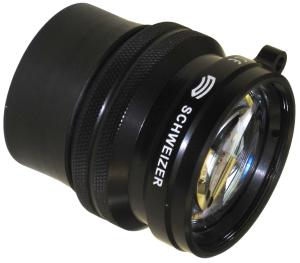 Schweizer Optik Doppler, zur Sehfelderweiterung  (Schweizer Optik, 943225, 2x) Dieses optische System wirkt im Prinzip wie ein umgedrehtes Fernglas, d.h. es stellt das betrachtete Objekt nicht größer dar, sondern kleiner, so daß das Sehfeld weiter wird.