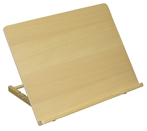 Schweizer Optik Lesepult Holz natur / neigbar / Auflage 40x50 (Schweizer Optik, 937206, 40x50) Lesepult aus Holz, natur, Fläche in Stufen neigbar. Auflage: 40x50 cm.