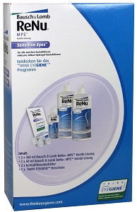 Bausch & Lomb Renu MPS Big Box 2x 360 ml / 60 ml / 2 KL-Behälter (Bausch & Lomb, 16027) - sanfte, aber dennoch wirksame Lösung für empfindliche Augen
- für alle weichen Kontaktlinsen inklusive Silikon-Hydrogel-Linsen
- Kombilösung zum Reinigen und Aufbewahren weicher Kontaktlinsen
- Befeuchteen
- Reinigen
- Desinfizieren
- Benetzen
- Abspülen
- Aufbewahren